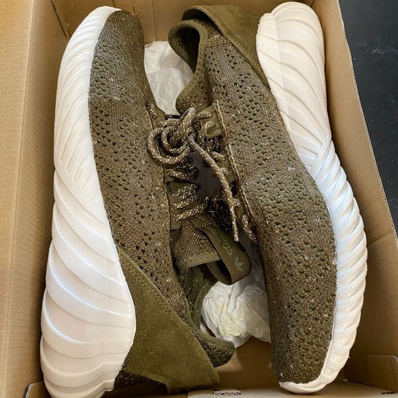 Adidas Origianals tubular doom sock primeknit in trace olive - Picture 2 of 7